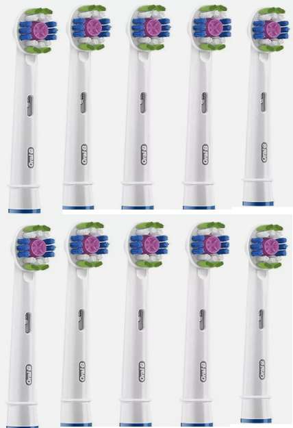 Pack of 10 Oral-B 3D White / Oral-B FlossAction Electric Toothbrush Heads w.code at Healthmagasin1