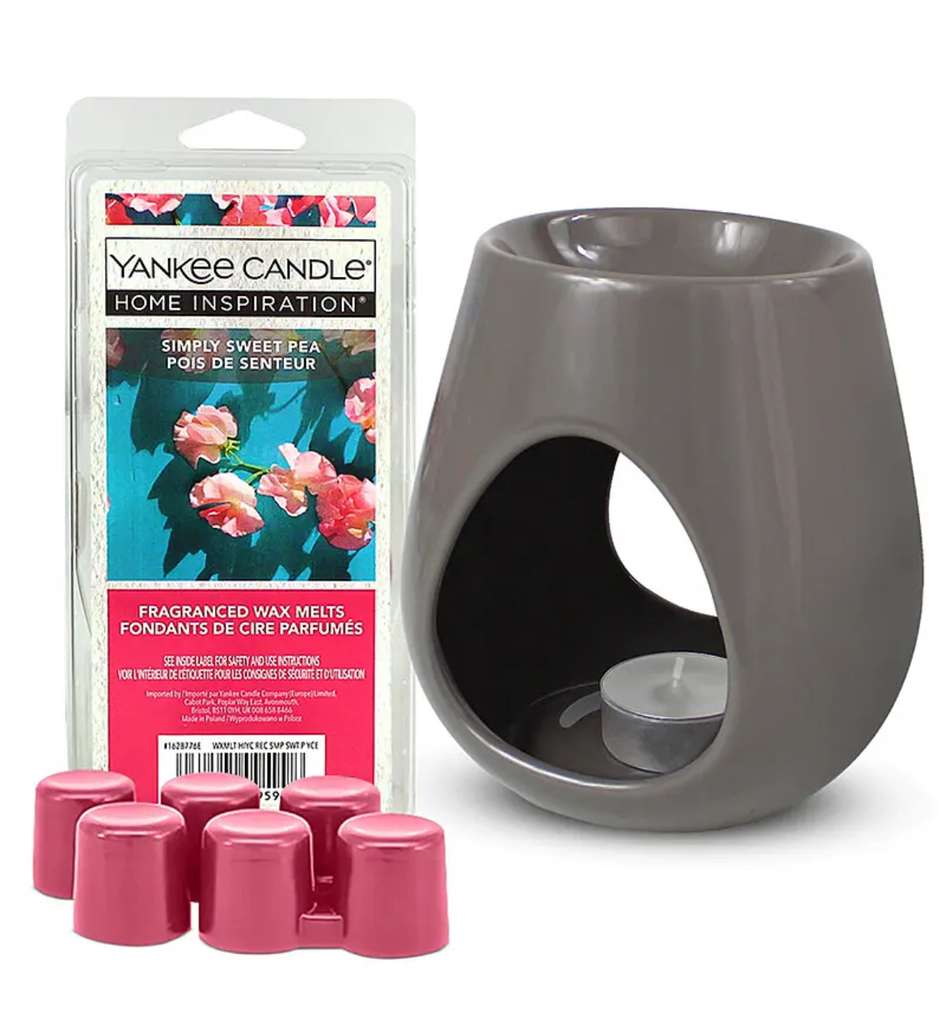 ExclusiveYankee Candle Wax Melt Dish With 6 Sweet Pea Melts with code + free delivery