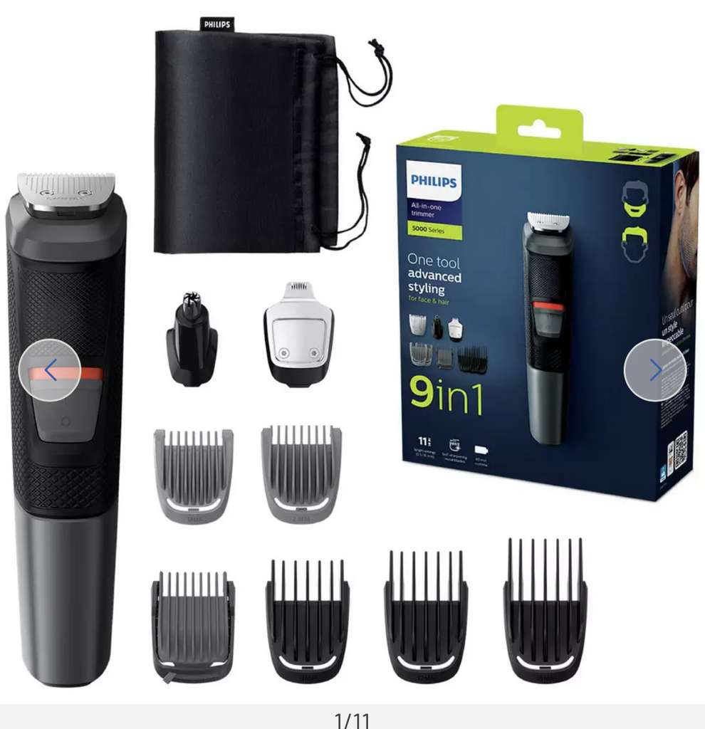 Philips 9-in-1 Beard Trimmer and Hair Clipper MG5720/13 - Free click and collect - Selected locations