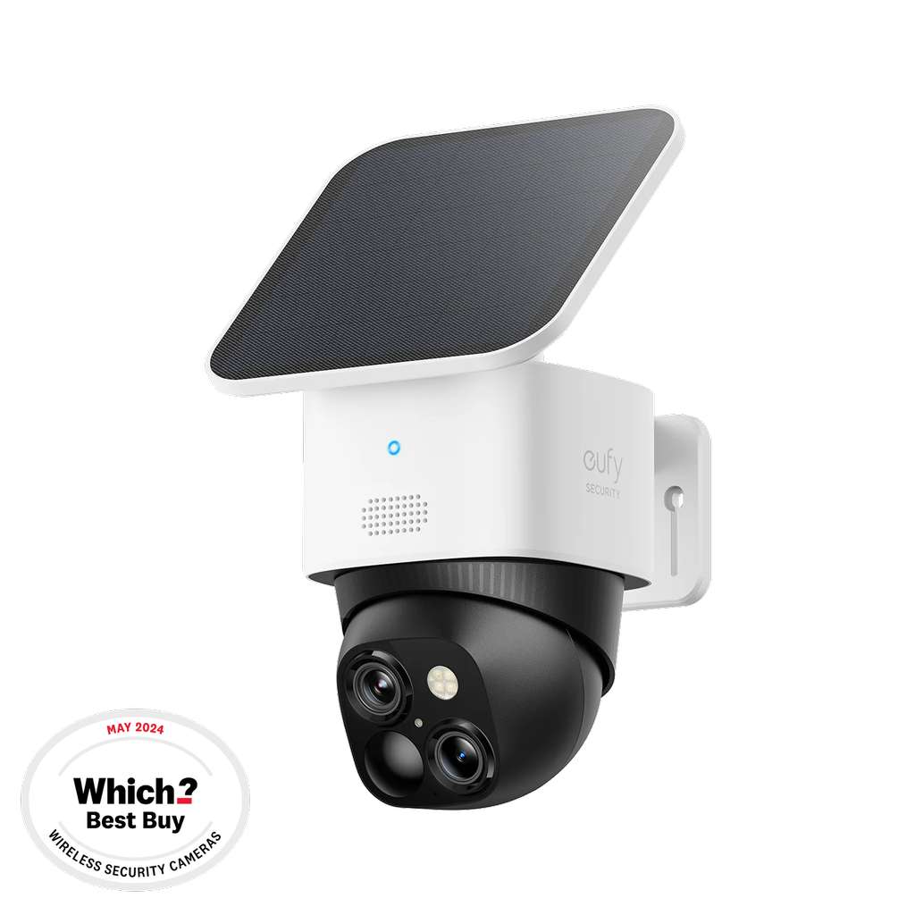 SoloCam S340 Wireless Outdoor Security Camera with Dual Lens and Solar Panel - With code